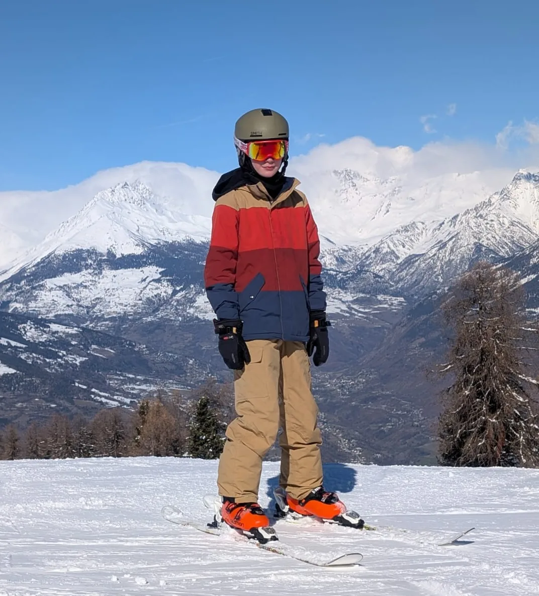Bram now age 12 Skiing