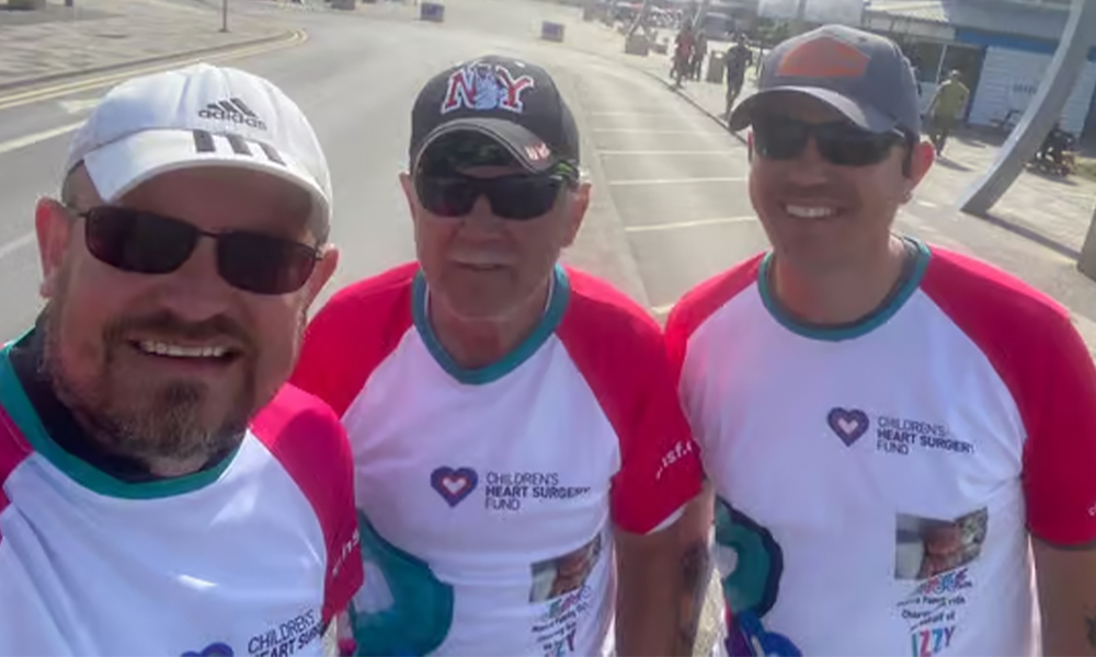 Heart dad, grandad and uncle ride 150 miles inspired by Isabel