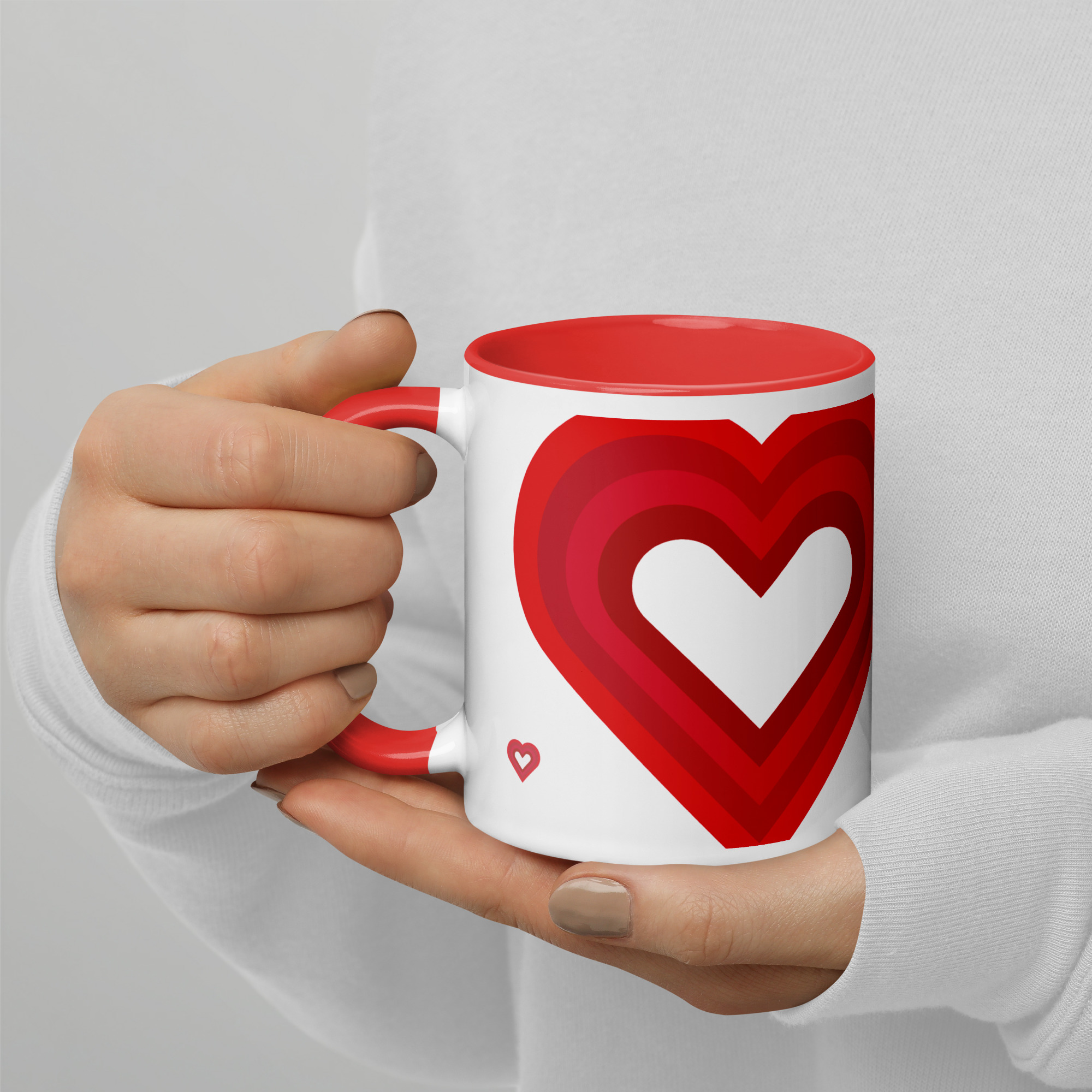 Wear Red Day Mug with Colour Inside - Image 2