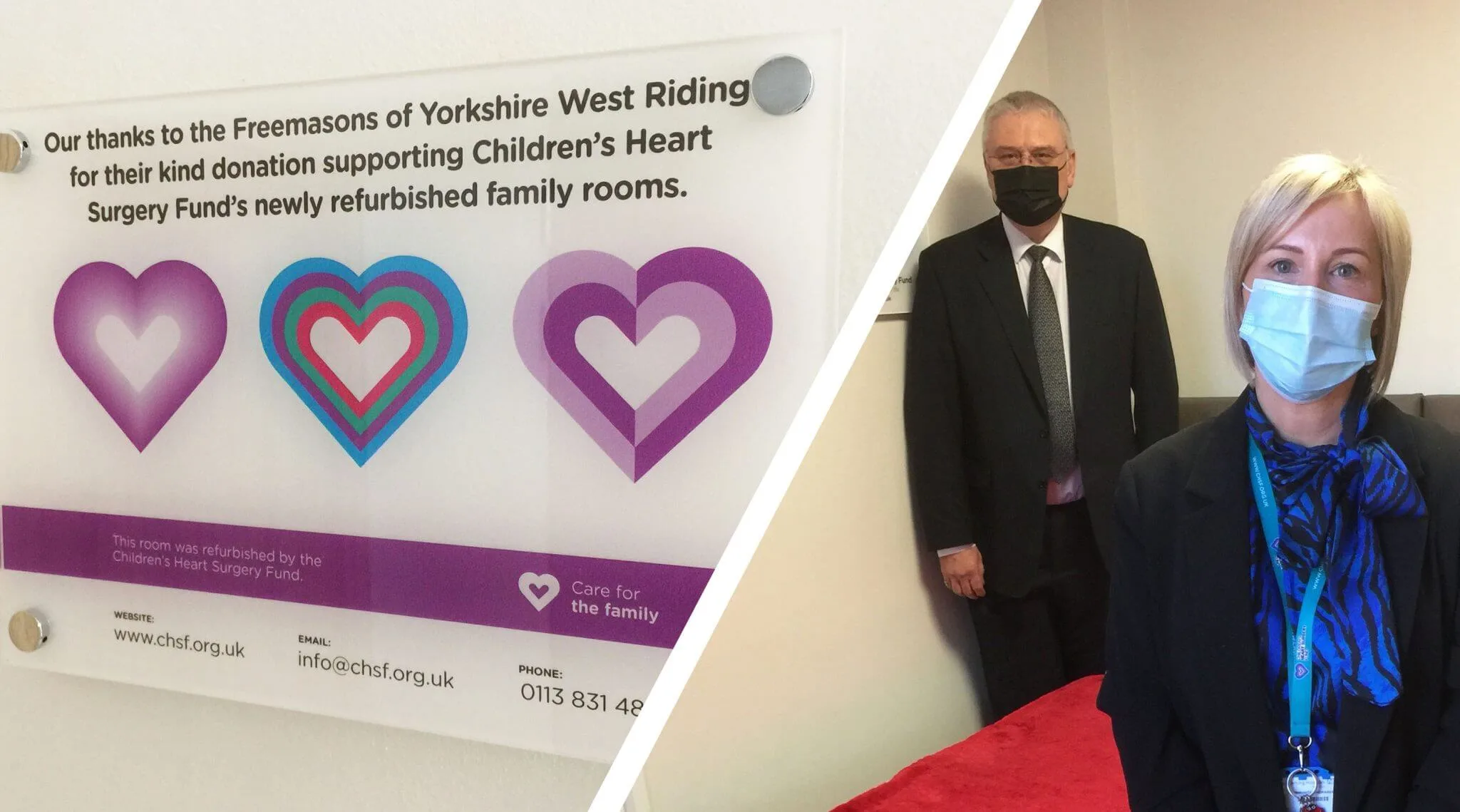 Families supported thanks to Yorkshire Freemasons and National Lottery
