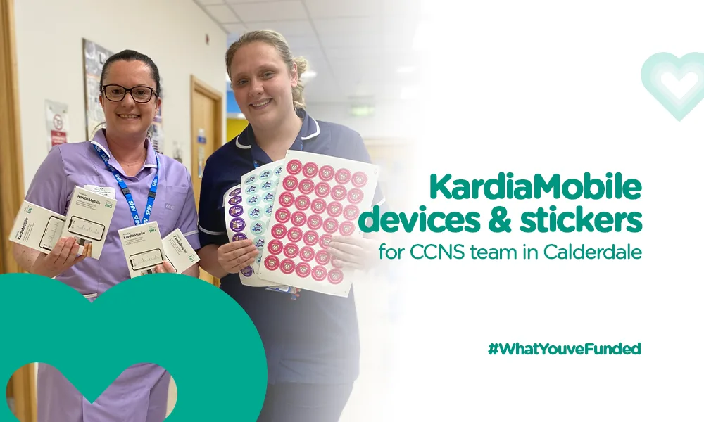 Kardia devices and reward stickers for Calderdale