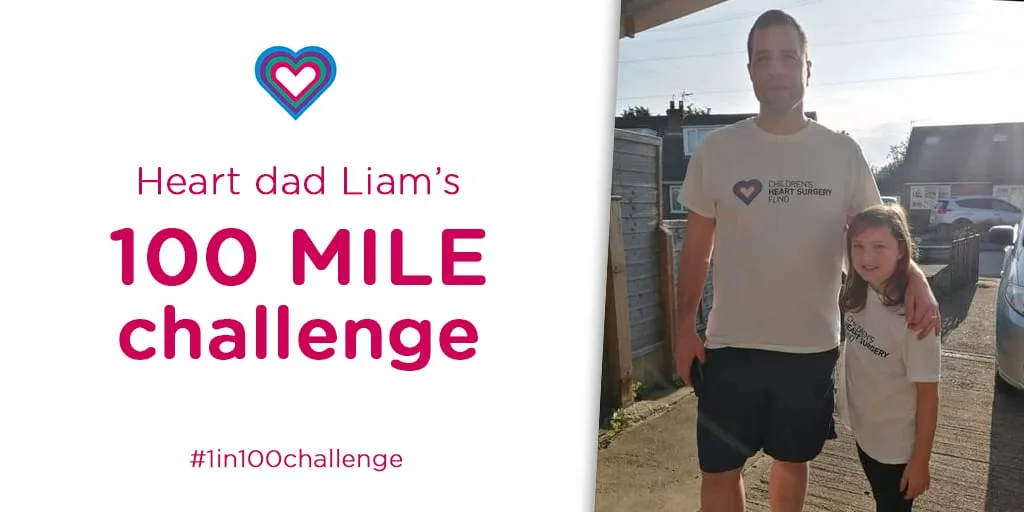 Heart dad Liam’s 100 mile challenge