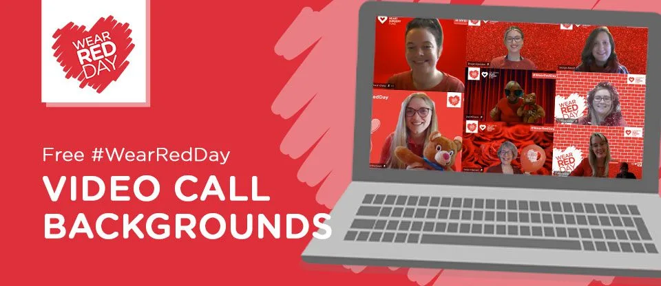 WEAR RED DAY: Free video call backgrounds