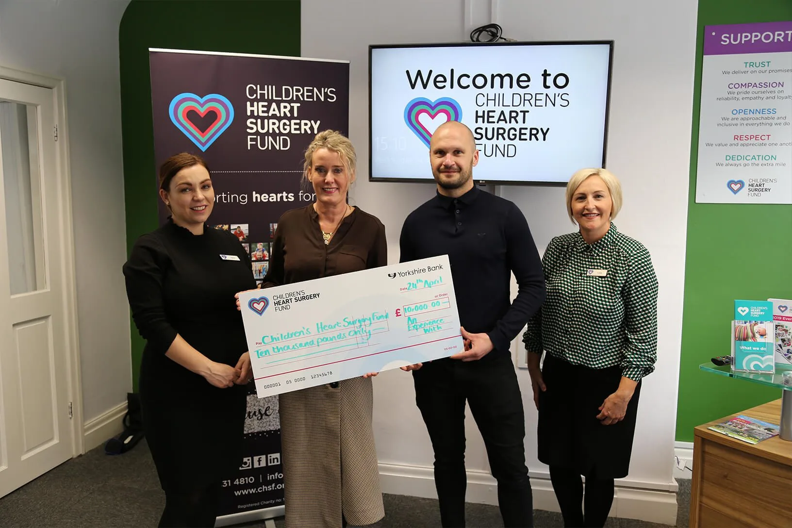 “An Experience With” donate £10,000 to Children’s Heart Surgery Fund